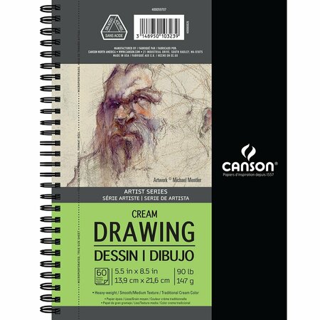 CANSON Drawing Pad 5.5x8.5-Cream 60 Sheets 59707